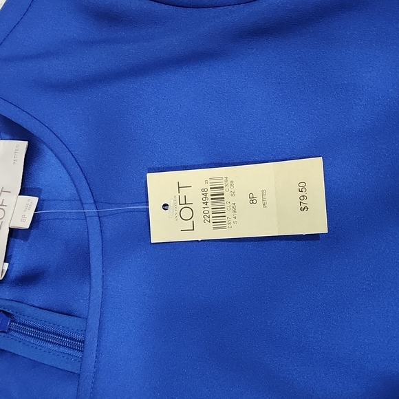 Ann Taylor Loft Royal Blue Dress. 8P - Picture 9 of 16